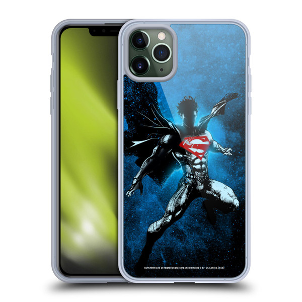 Superman DC Comics 80th Anniversary Splatter Soft Gel Case for Apple iPhone 11 Pro Max