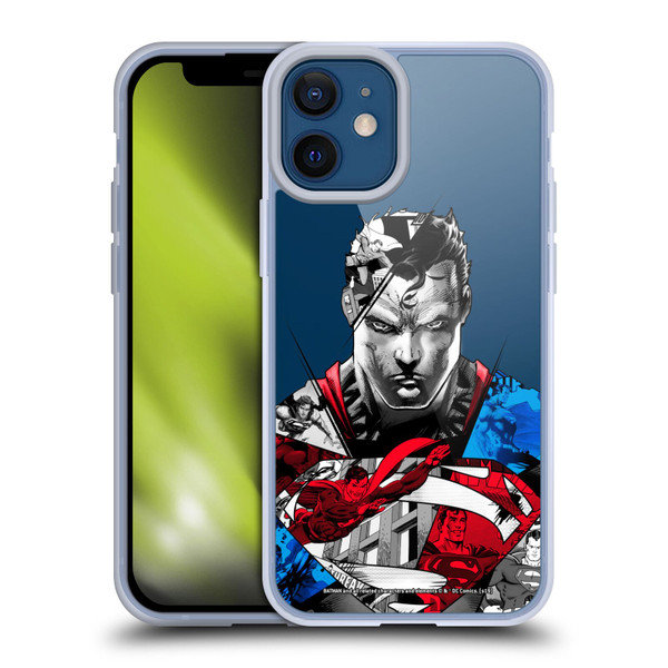 Superman DC Comics 80th Anniversary Collage Soft Gel Case for Apple iPhone 12 Mini