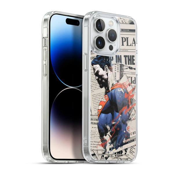 Superman DC Comics 80th Anniversary Newspaper Soft Gel Case for Apple iPhone 13 Pro Max & MagSafe