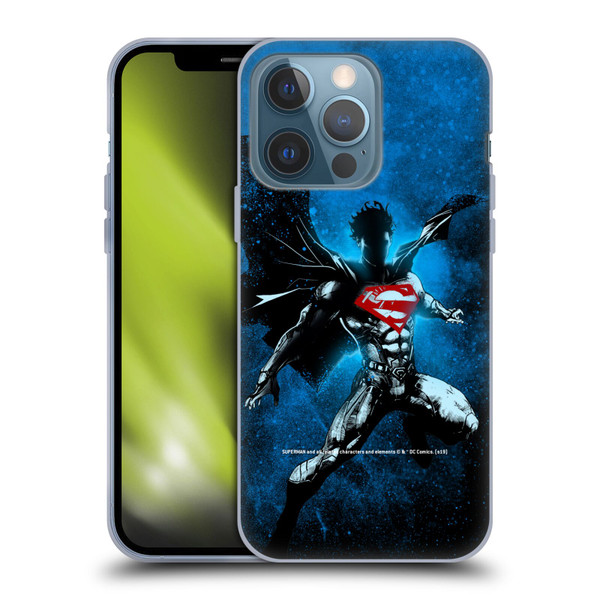Superman DC Comics 80th Anniversary Splatter Soft Gel Case for Apple iPhone 13 Pro