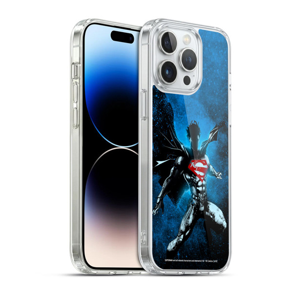 Superman DC Comics 80th Anniversary Splatter Soft Gel Case for Apple iPhone 14 Pro Max & MagSafe