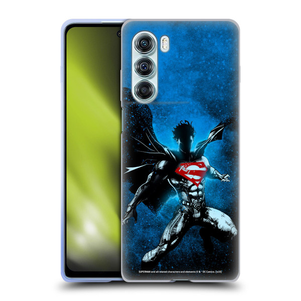 Superman DC Comics 80th Anniversary Splatter Soft Gel Case for Motorola Edge S30 / Moto G200 5G