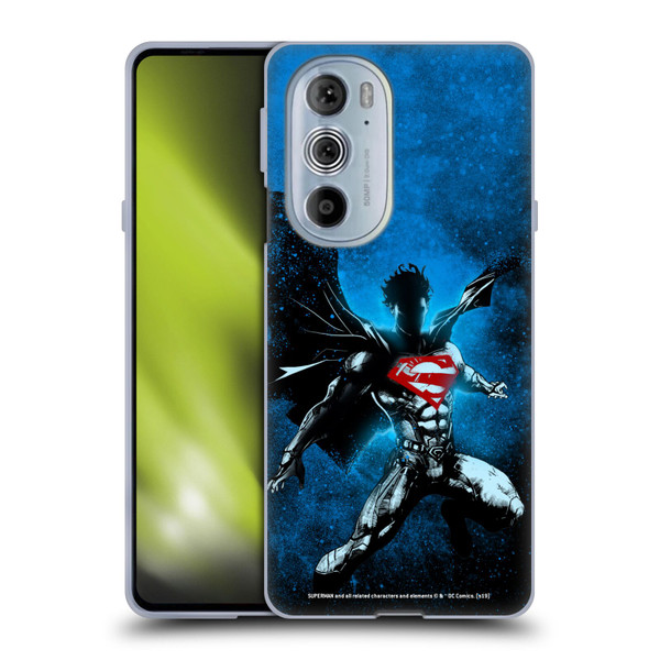 Superman DC Comics 80th Anniversary Splatter Soft Gel Case for Motorola Edge X30