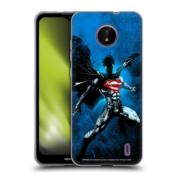 Superman DC Comics 80th Anniversary Splatter Soft Gel Case for Nokia C10 / C20