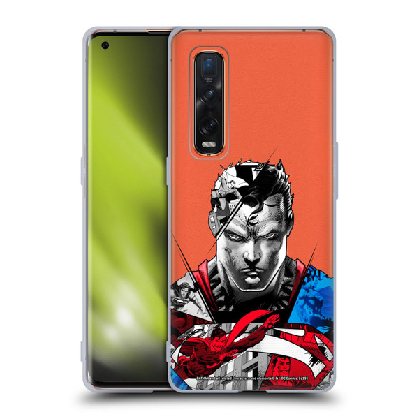 Superman DC Comics 80th Anniversary Collage Soft Gel Case for OPPO Find X2 Pro 5G