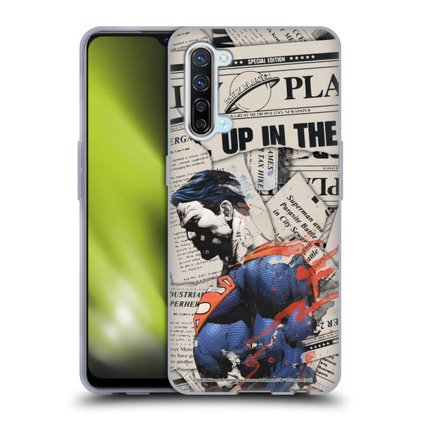 Superman DC Comics 80th Anniversary Newspaper Soft Gel Case for OPPO Find X2 Lite 5G