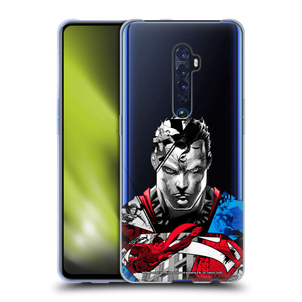 Superman DC Comics 80th Anniversary Collage Soft Gel Case for OPPO Reno 2