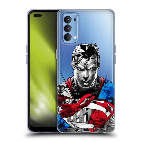 Superman DC Comics 80th Anniversary Collage Soft Gel Case for OPPO Reno 4 5G