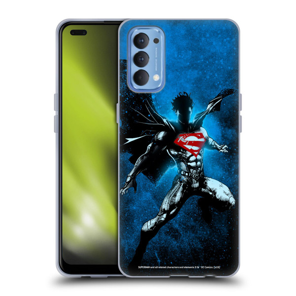 Superman DC Comics 80th Anniversary Splatter Soft Gel Case for OPPO Reno 4 5G