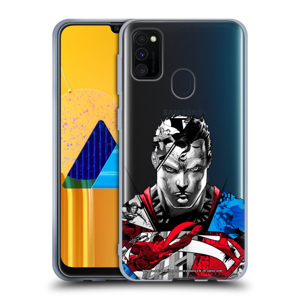 Superman DC Comics 80th Anniversary Collage Soft Gel Case for Samsung Galaxy M30s (2019)/M21 (2020)
