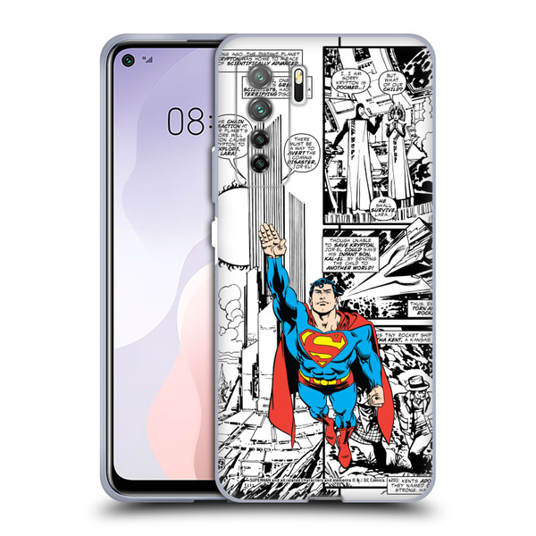 Superman DC Comics Comicbook Art Flight Soft Gel Case for Huawei Nova 7 SE/P40 Lite 5G