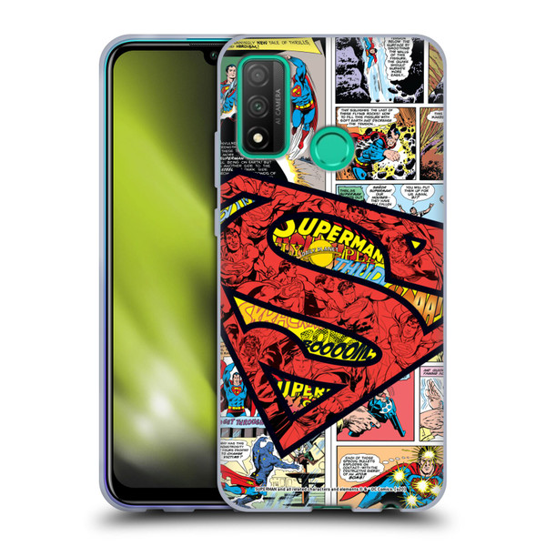 Superman DC Comics Comicbook Art Oversized Logo Soft Gel Case for Huawei P Smart (2020)