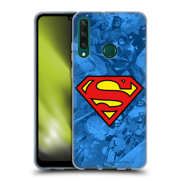 Superman DC Comics Comicbook Art Collage Soft Gel Case for Huawei Y6p