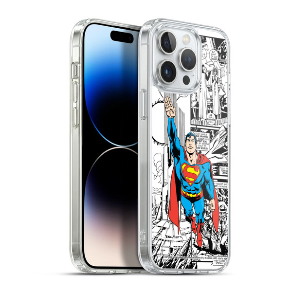 Superman DC Comics Comicbook Art Flight Soft Gel Case for Apple iPhone 13 Pro Max & MagSafe