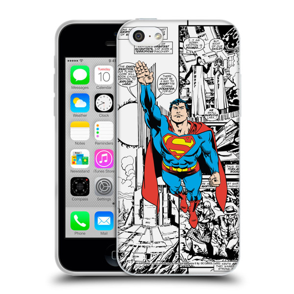 Superman DC Comics Comicbook Art Flight Soft Gel Case for Apple iPhone 5c