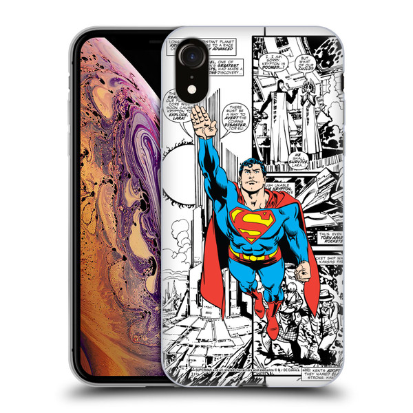 Superman DC Comics Comicbook Art Flight Soft Gel Case for Apple iPhone XR
