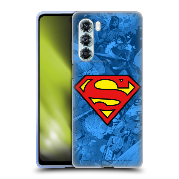 Superman DC Comics Comicbook Art Collage Soft Gel Case for Motorola Edge S30 / Moto G200 5G