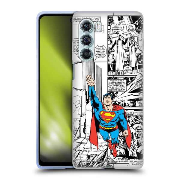 Superman DC Comics Comicbook Art Flight Soft Gel Case for Motorola Edge S30 / Moto G200 5G