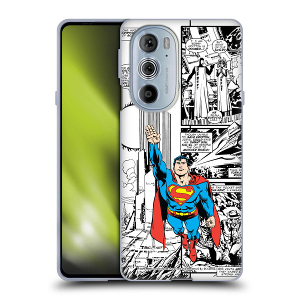 Superman DC Comics Comicbook Art Flight Soft Gel Case for Motorola Edge X30
