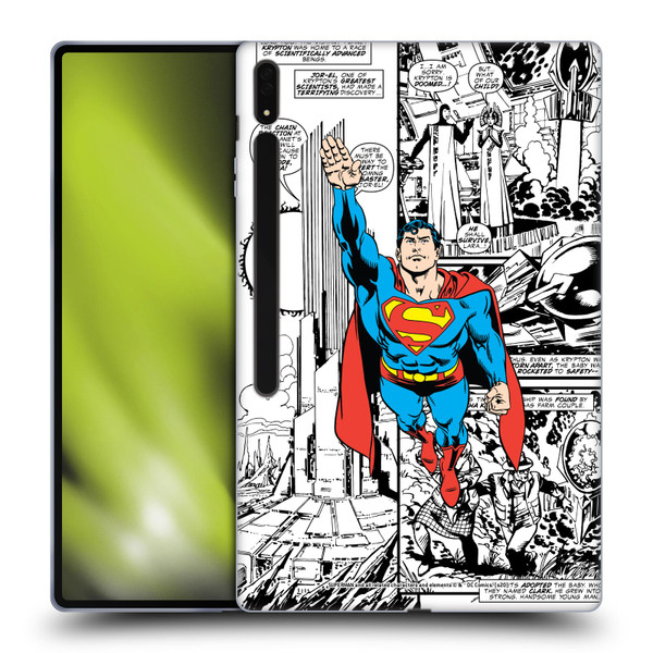 Superman DC Comics Comicbook Art Flight Soft Gel Case for Samsung Galaxy Tab S8 Ultra
