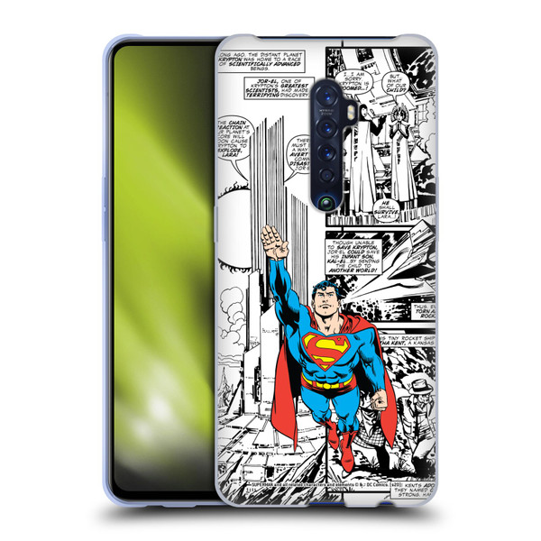 Superman DC Comics Comicbook Art Flight Soft Gel Case for OPPO Reno 2