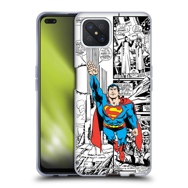 Superman DC Comics Comicbook Art Flight Soft Gel Case for OPPO Reno4 Z 5G