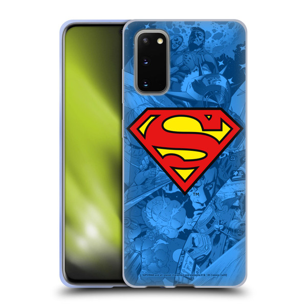 Superman DC Comics Comicbook Art Collage Soft Gel Case for Samsung Galaxy S20 / S20 5G