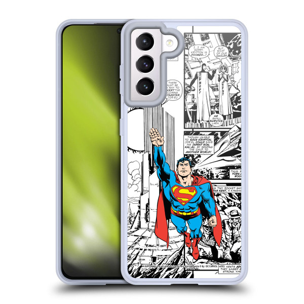 Superman DC Comics Comicbook Art Flight Soft Gel Case for Samsung Galaxy S21 5G & MagSafe
