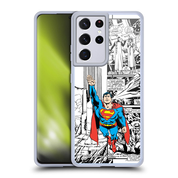 Superman DC Comics Comicbook Art Flight Soft Gel Case for Samsung Galaxy S21 Ultra 5G