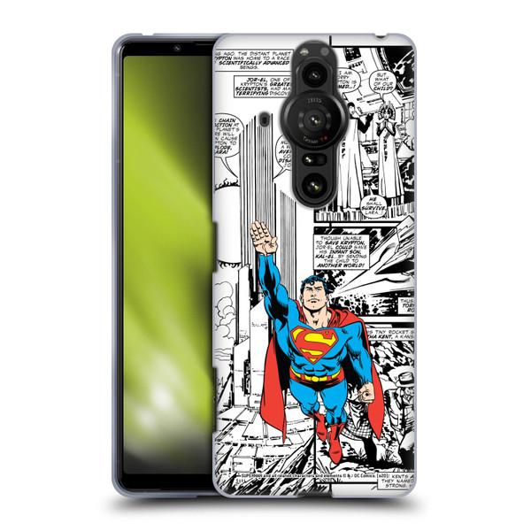 Superman DC Comics Comicbook Art Flight Soft Gel Case for Sony Xperia Pro-I