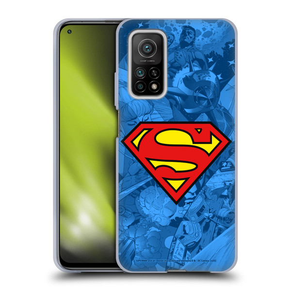 Superman DC Comics Comicbook Art Collage Soft Gel Case for Xiaomi Mi 10T 5G