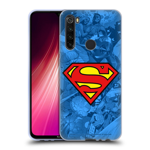 Superman DC Comics Comicbook Art Collage Soft Gel Case for Xiaomi Redmi Note 8T