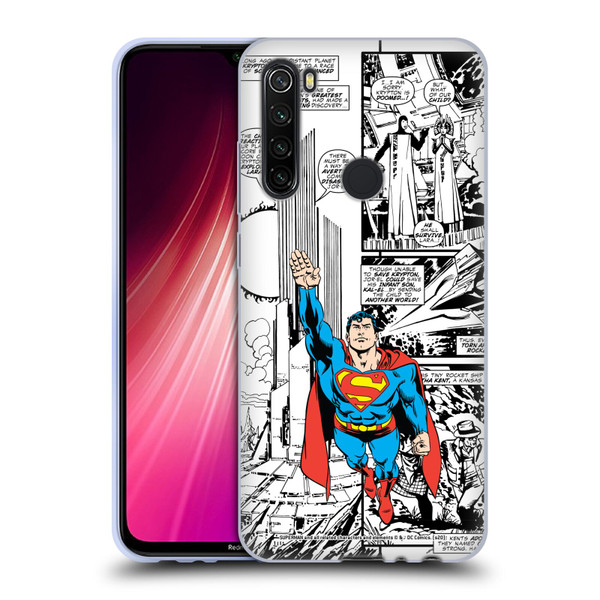 Superman DC Comics Comicbook Art Flight Soft Gel Case for Xiaomi Redmi Note 8T