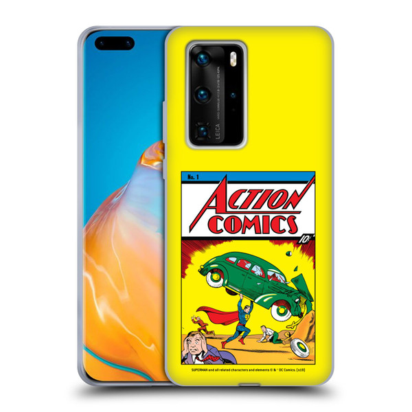 Superman DC Comics Famous Comic Book Covers Action Comics 1 Soft Gel Case for Huawei P40 Pro / P40 Pro Plus 5G