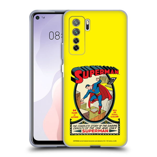 Superman DC Comics Famous Comic Book Covers Number 1 Soft Gel Case for Huawei Nova 7 SE/P40 Lite 5G