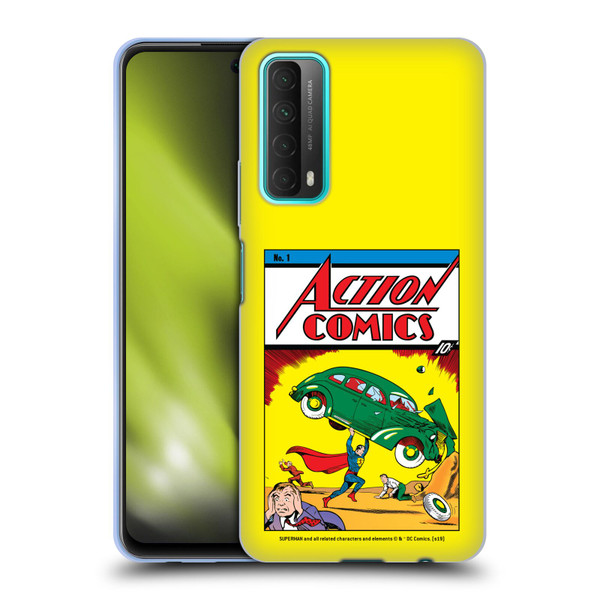 Superman DC Comics Famous Comic Book Covers Action Comics 1 Soft Gel Case for Huawei P Smart (2021)