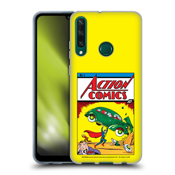 Superman DC Comics Famous Comic Book Covers Action Comics 1 Soft Gel Case for Huawei Y6p