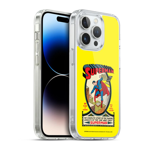 Superman DC Comics Famous Comic Book Covers Number 1 Soft Gel Case for Apple iPhone 13 Pro & MagSafe