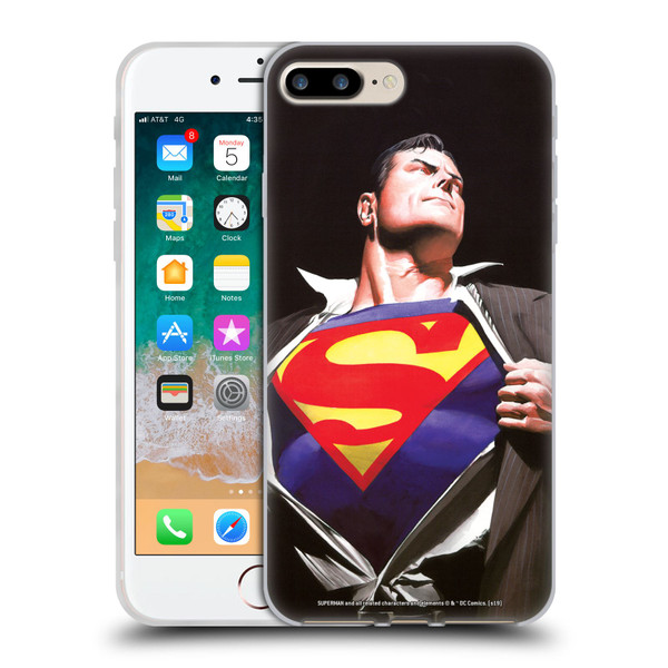 Superman DC Comics Famous Comic Book Covers Forever Soft Gel Case for Apple iPhone 7 Plus / iPhone 8 Plus