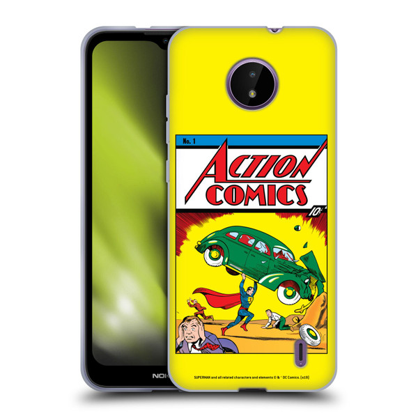 Superman DC Comics Famous Comic Book Covers Action Comics 1 Soft Gel Case for Nokia C10 / C20