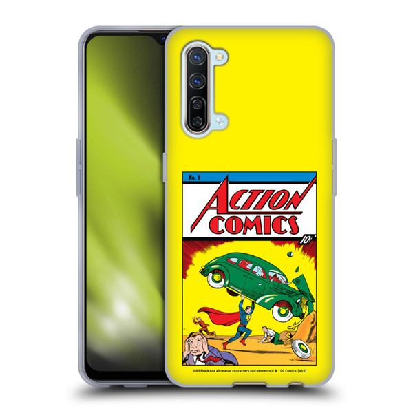 Superman DC Comics Famous Comic Book Covers Action Comics 1 Soft Gel Case for OPPO Find X2 Lite 5G