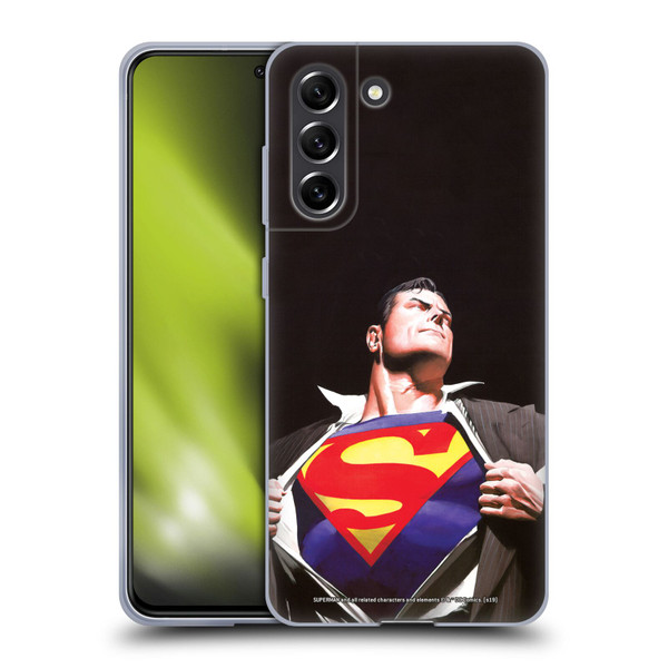 Superman DC Comics Famous Comic Book Covers Forever Soft Gel Case for Samsung Galaxy S21 FE 5G