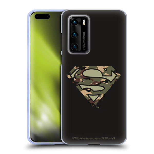 Superman DC Comics Logos Camouflage Soft Gel Case for Huawei P40 5G