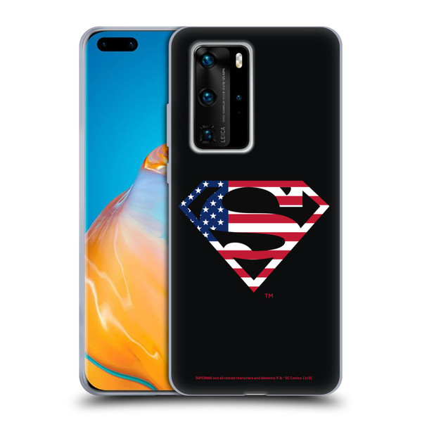 Superman DC Comics Logos U.S. Flag 2 Soft Gel Case for Huawei P40 Pro / P40 Pro Plus 5G