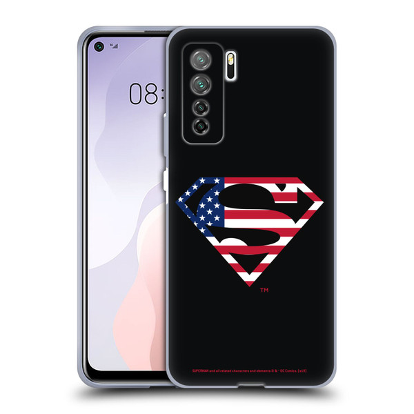 Superman DC Comics Logos U.S. Flag 2 Soft Gel Case for Huawei Nova 7 SE/P40 Lite 5G