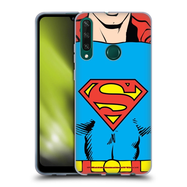 Superman DC Comics Logos Classic Costume Soft Gel Case for Huawei Y6p