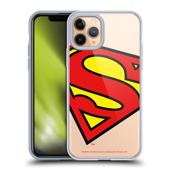 Superman DC Comics Logos Oversized Soft Gel Case for Apple iPhone 11 Pro & MagSafe