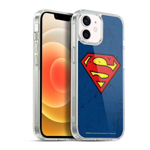 Superman DC Comics Logos Distressed Look Soft Gel Case for Apple iPhone 12 / iPhone 12 Pro & MagSafe