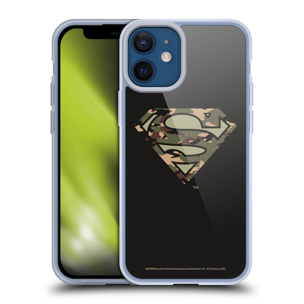 Superman DC Comics Logos Camouflage Soft Gel Case for Apple iPhone 12 Mini