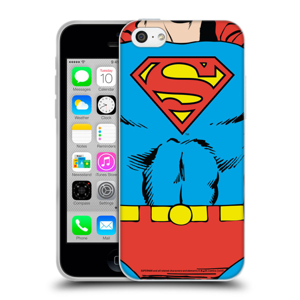 Superman DC Comics Logos Classic Costume Soft Gel Case for Apple iPhone 5c